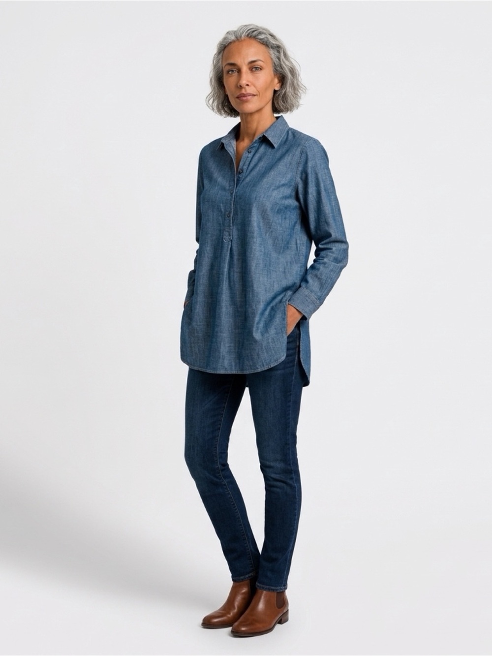 Citizens Of Humanity Cotton Denim High Low Tunic